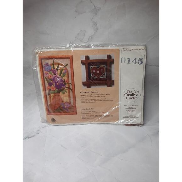 The Creative Circle Needlepoint Kit 0145 Heart Sampler Vintage 1987 - Picture 1 of 6